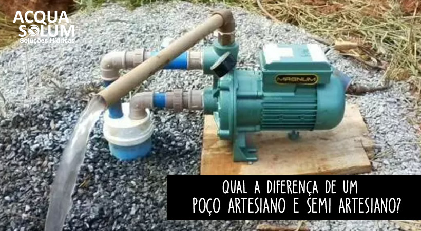 Qual a diferença de um poço artesiano e semi artesiano?